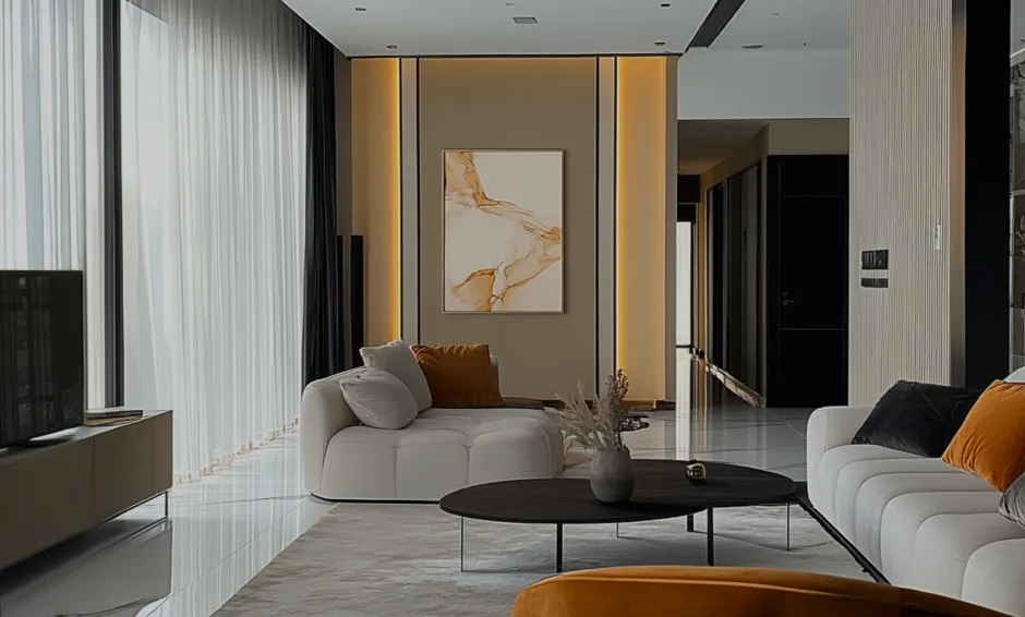 Modern SR Builders residential living room interior