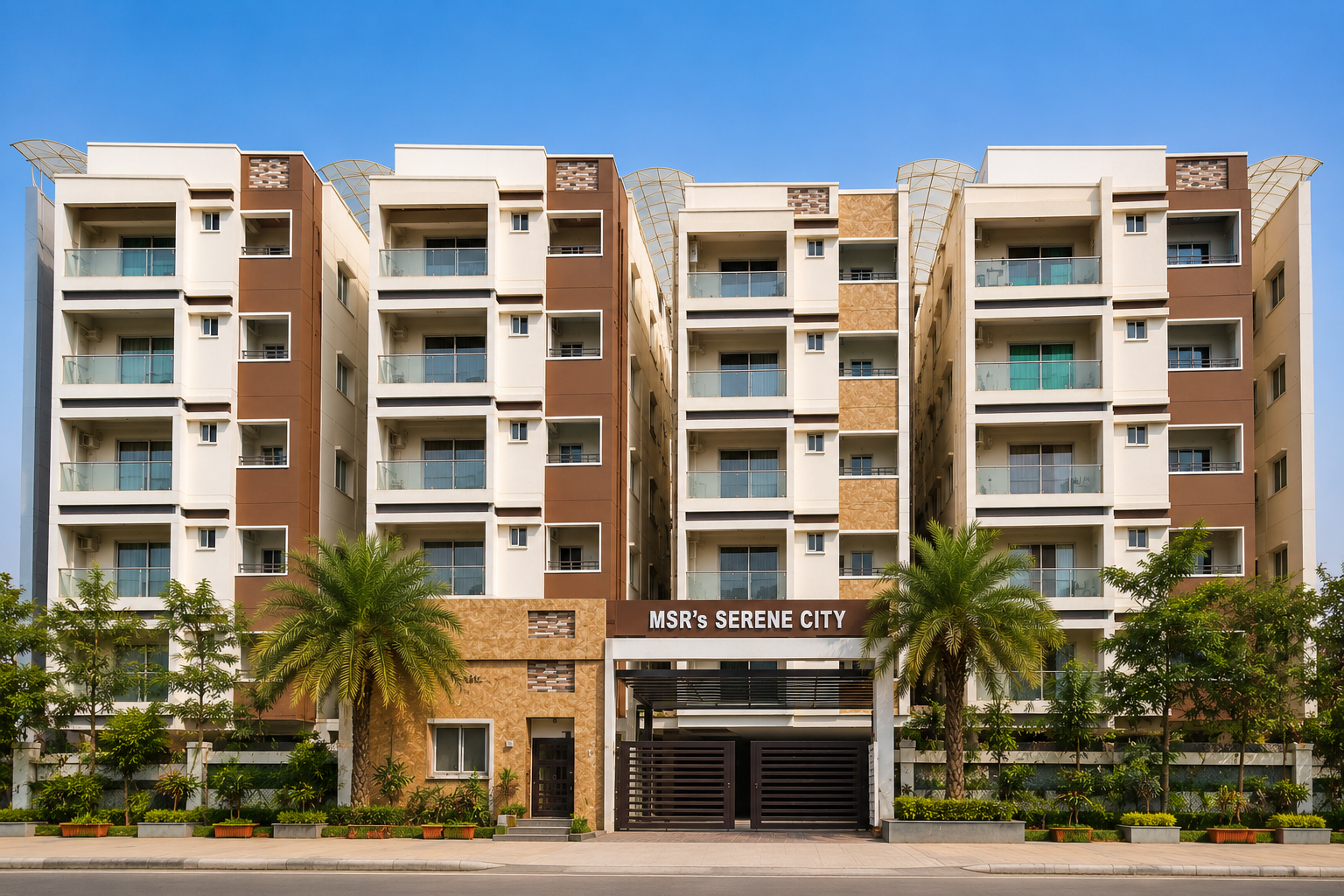 MSR's Serene City completed residential project exterior